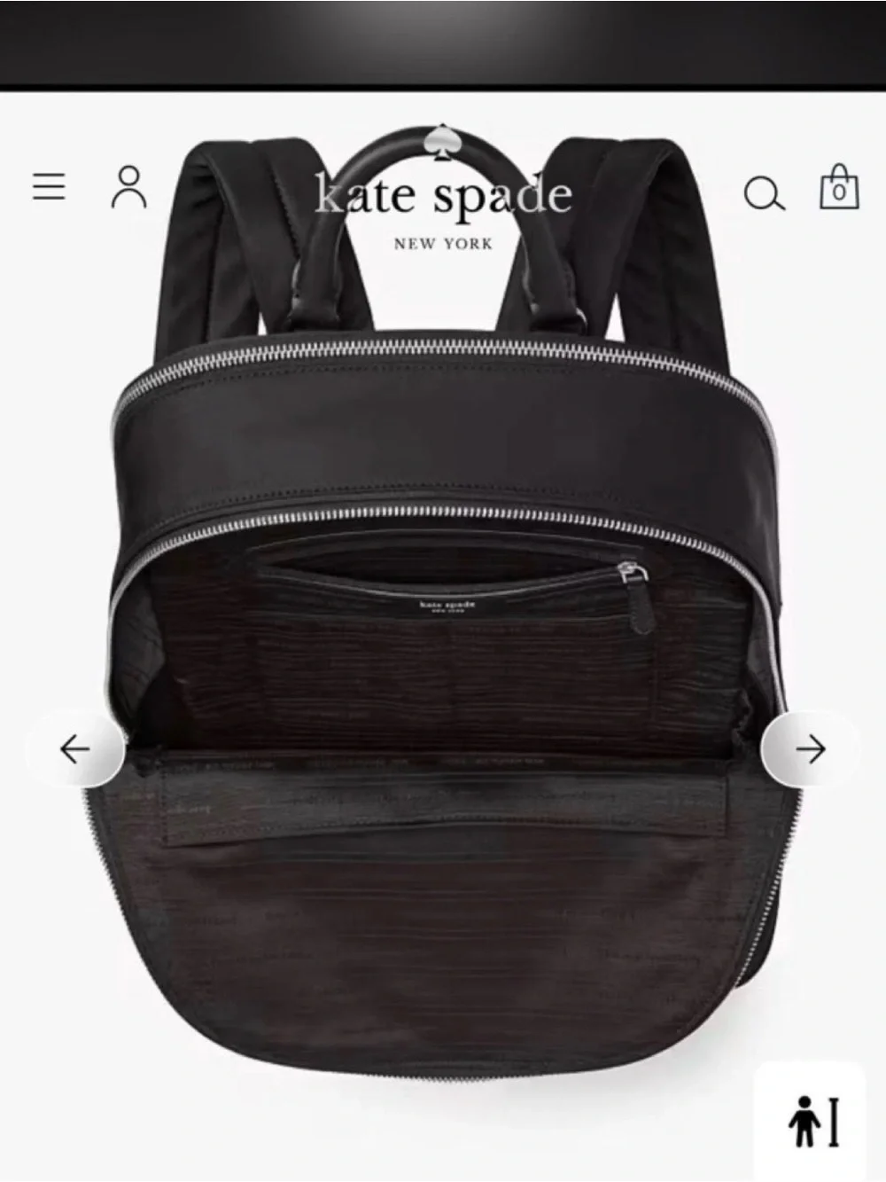 Kate Spade New York black backpack